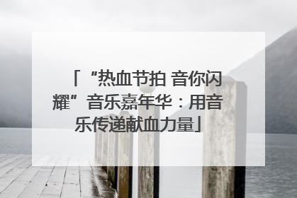 “热血节拍 音你闪耀”音乐嘉年华：用音乐传递献血力量
