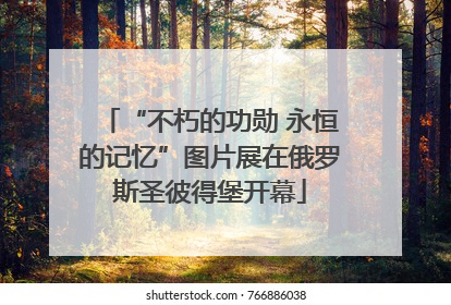 “不朽的功勋 永恒的记忆”图片展在俄罗斯圣彼得堡开幕