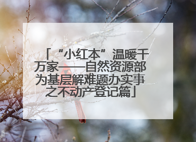 “小红本”温暖千万家——自然资源部为基层解难题办实事之不动产登记篇