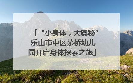 “小身体，大奥秘” 乐山市中区茅桥幼儿园开启身体探索之旅