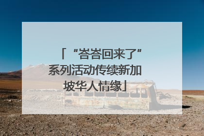 “峇峇回来了”系列活动传续新加坡华人情缘