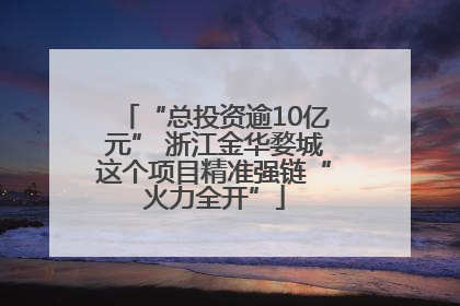 “总投资逾10亿元” 浙江金华婺城这个项目精准强链“火力全开”