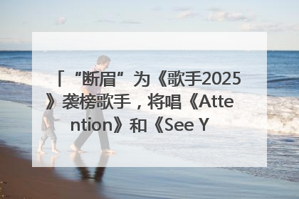 “断眉”为《歌手2025》袭榜歌手，将唱《Attention》和《See You Again》