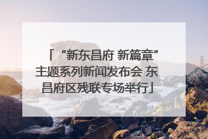 “新东昌府 新篇章”主题系列新闻发布会 东昌府区残联专场举行