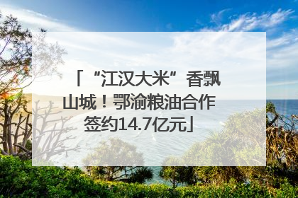 “江汉大米”香飘山城！鄂渝粮油合作签约14.7亿元