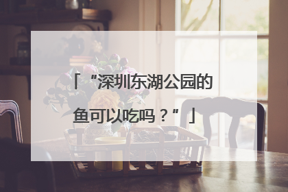 “深圳东湖公园的鱼可以吃吗？”
