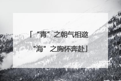 “青”之朝气相邀 “海”之胸怀奔赴