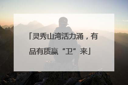 灵秀山湾活力涌，有品有质赢“卫”来