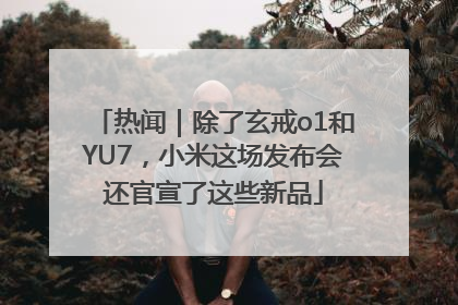 热闻｜除了玄戒o1和YU7，小米这场发布会还官宣了这些新品