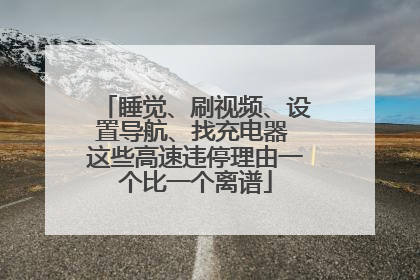 睡觉、刷视频、设置导航、找充电器 这些高速违停理由一个比一个离谱