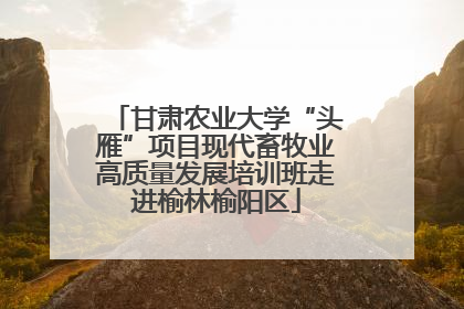 甘肃农业大学“头雁”项目现代畜牧业高质量发展培训班走进榆林榆阳区