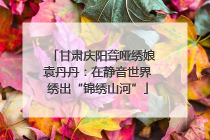 甘肃庆阳聋哑绣娘袁丹丹：在静音世界绣出“锦绣山河”