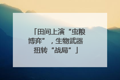 田间上演“虫粮博弈”，生物武器扭转“战局”