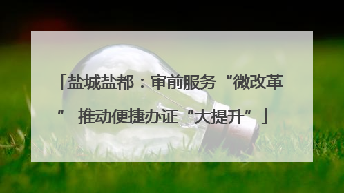 盐城盐都：审前服务“微改革” 推动便捷办证“大提升”