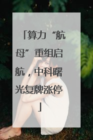 算力“航母”重组启航，中科曙光复牌涨停