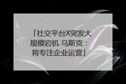 社交平台X突发大规模宕机 马斯克：将专注企业运营