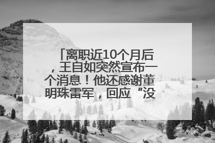 离职近10个月后，王自如突然宣布一个消息！他还感谢董明珠雷军，回应“没看过格力工资条”：真的不那么重要！