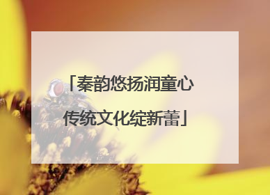 秦韵悠扬润童心 传统文化绽新蕾