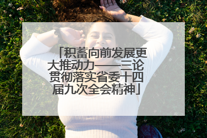 积蓄向前发展更大推动力——三论贯彻落实省委十四届九次全会精神