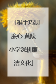 稚手巧制廉心 黄陵小学深耕廉洁文化
