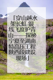 穿山越水架长虹 银线飞度护青山——探秘宁夏至湖南特高压工程陕西段建设现场