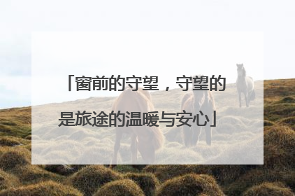 窗前的守望，守望的是旅途的温暖与安心