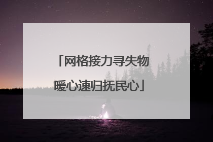 网格接力寻失物 暖心速归抚民心
