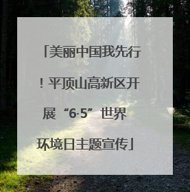 美丽中国我先行！平顶山高新区开展“6·5”世界环境日主题宣传