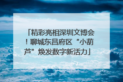 精彩亮相深圳文博会！聊城东昌府区“小葫芦”焕发数字新活力
