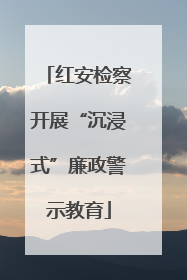 红安检察开展“沉浸式”廉政警示教育
