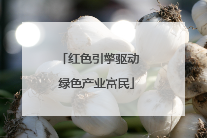 红色引擎驱动 绿色产业富民