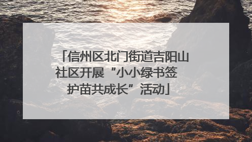 信州区北门街道吉阳山社区开展“小小绿书签 护苗共成长”活动