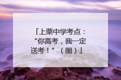 上栗中学考点：“你高考，我一定送考！”（图）