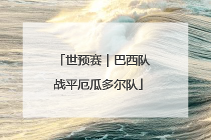 世预赛｜巴西队战平厄瓜多尔队