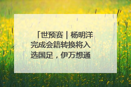 世预赛｜杨明洋完成会籍转换将入选国足，伊万想通了要打双后腰？