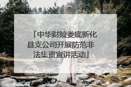 中华财险娄底新化县支公司开展防范非法集资宣讲活动