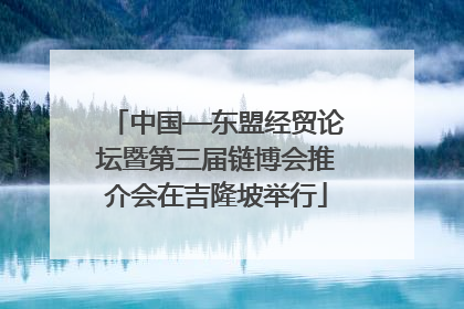 中国—东盟经贸论坛暨第三届链博会推介会在吉隆坡举行