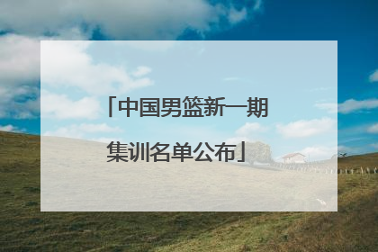 中国男篮新一期集训名单公布