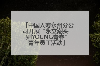 中国人寿永州分公司开展“永立潮头 别YOUNG青春”青年员工活动