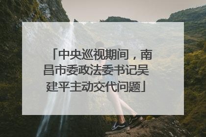 中央巡视期间，南昌市委政法委书记吴建平主动交代问题