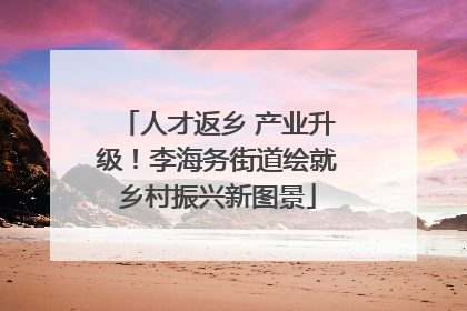 人才返乡 产业升级！李海务街道绘就乡村振兴新图景