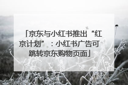 京东与小红书推出“红京计划”：小红书广告可跳转京东购物页面