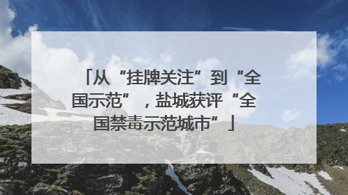 从“挂牌关注”到“全国示范”，盐城获评“全国禁毒示范城市”