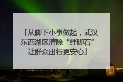 从脚下小事做起，武汉东西湖区清除“绊脚石”让群众出行更安心