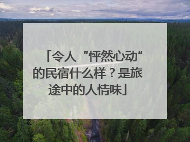 令人“怦然心动”的民宿什么样？是旅途中的人情味