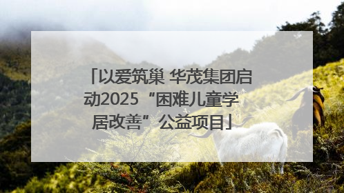 以爱筑巢 华茂集团启动2025“困难儿童学居改善”公益项目