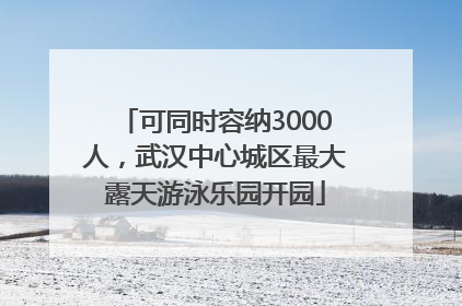 可同时容纳3000人，武汉中心城区最大露天游泳乐园开园