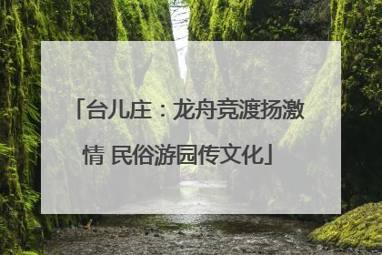 台儿庄：龙舟竞渡扬激情 民俗游园传文化