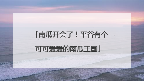南瓜开会了！平谷有个可可爱爱的南瓜王国