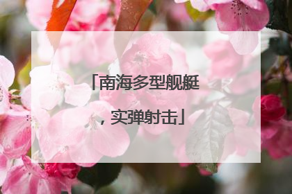 南海多型舰艇，实弹射击